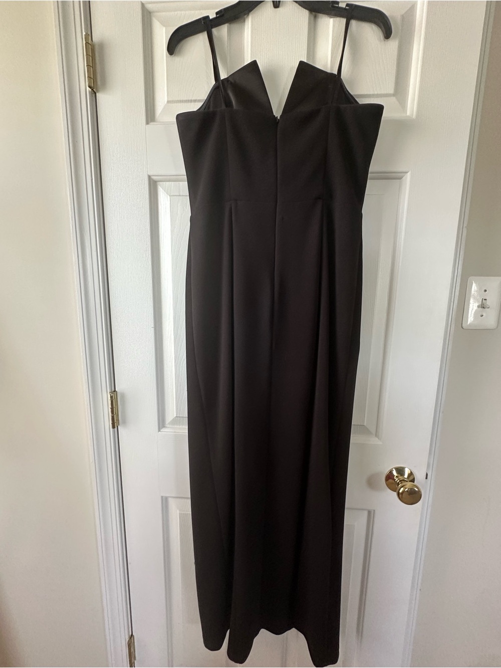Elegant Strapless Black Evening Dress